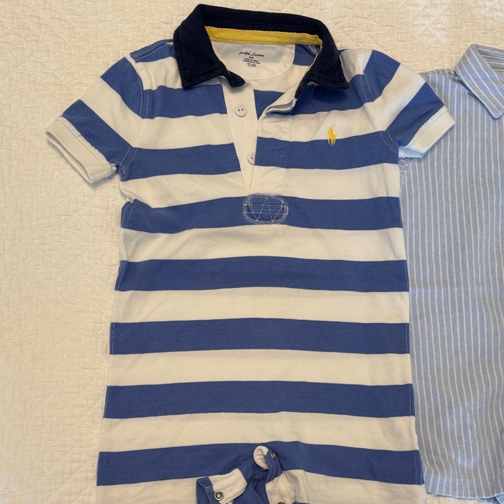 2 pieces, Ralph Lauren Rompers, size 18m and 24m